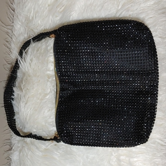 NWOT Fun Small Black Party Handbag/Wristlet Sparkly - Picture 1 of 10